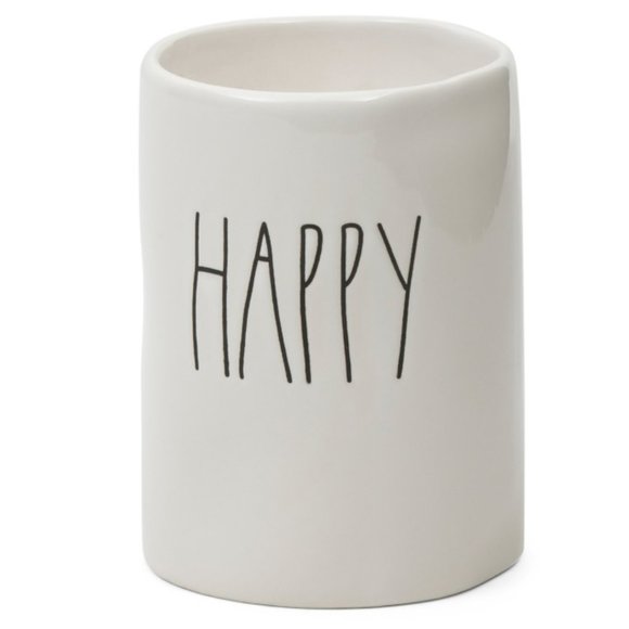 RAE DUNN Large Citrus Bergamot Scented HAPPY Candle NWT - Picture 1 of 5